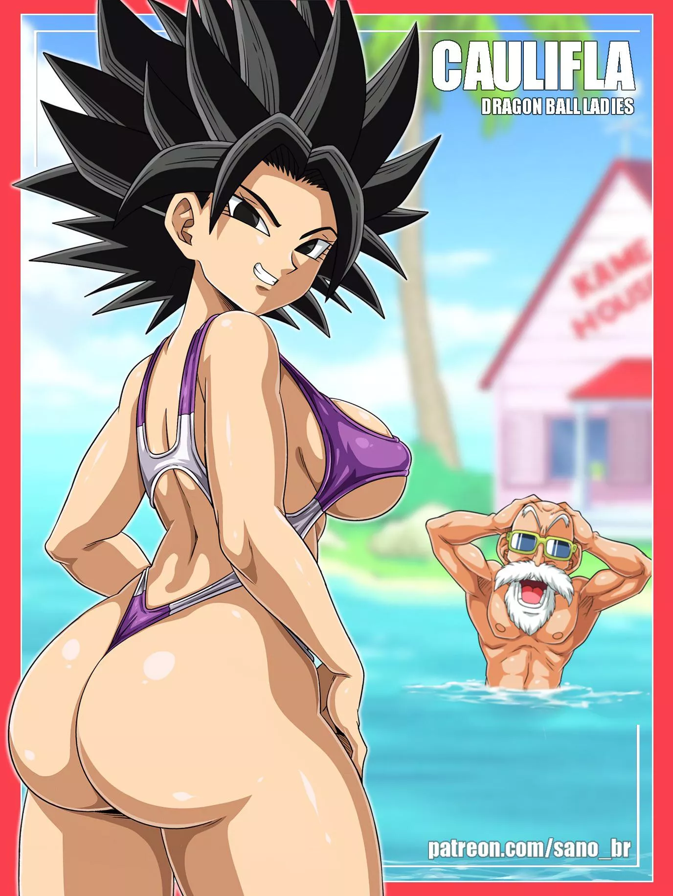 Master Roshi and Caulifla SEX ANNIVERSARY Roshi is going fuck Caulifla again in the beach posted by Ui_Goku1176