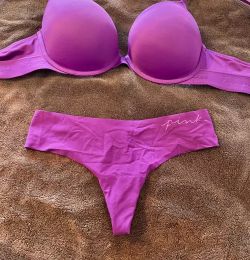 Matching silky Victoria Secrets are my favorite. I bet she looks sexy in this. by 1DesignGuy