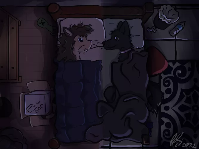 Me and gf (by me, @FurrySoren on Twitter) by FurrySoren