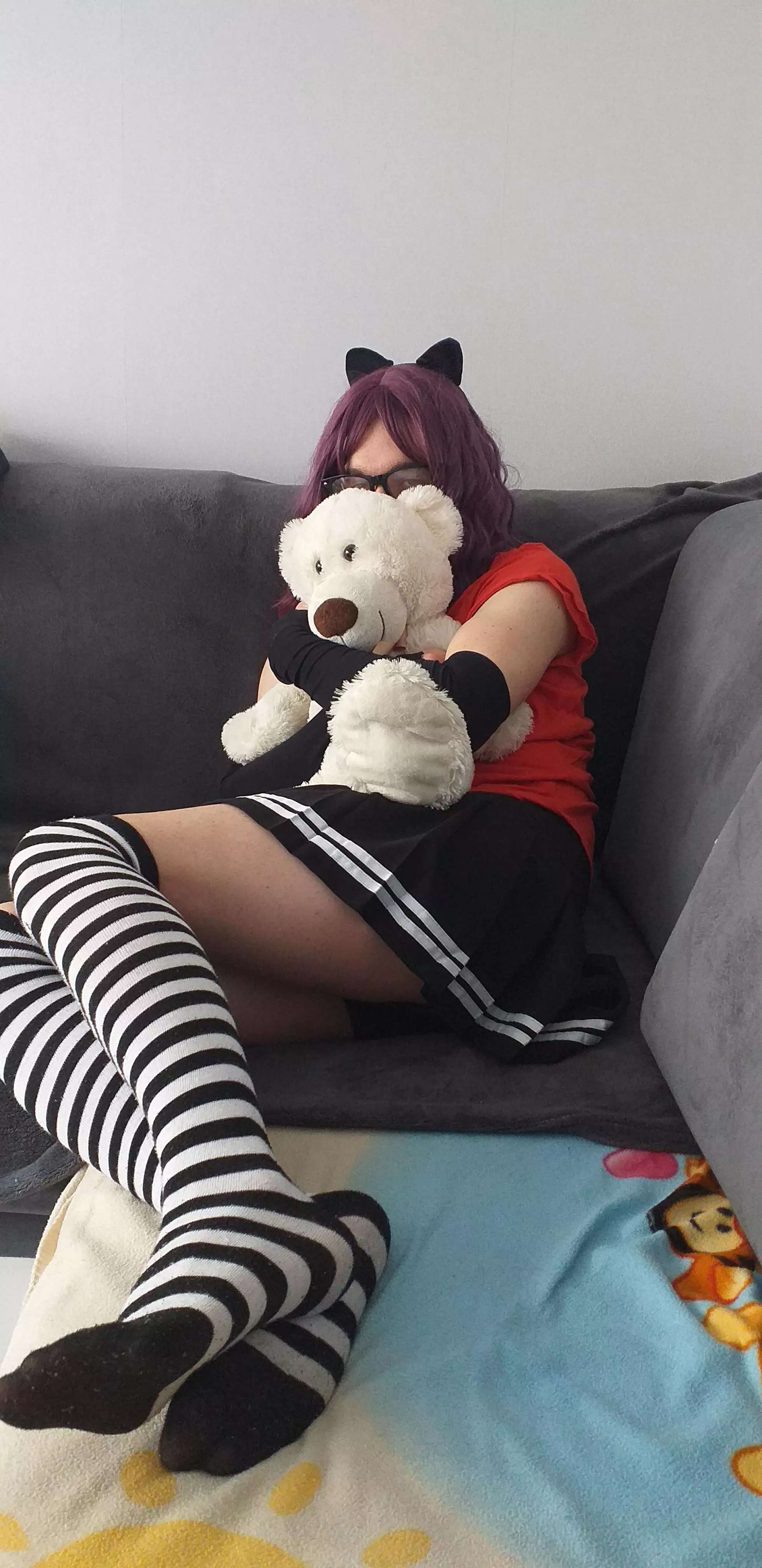 Me and my parents' teddy bear posted by Shewolf252