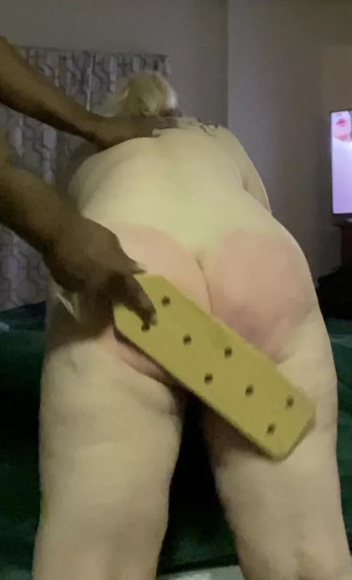 Me getting my spanking by daddiegurl74