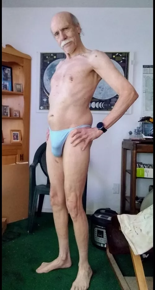 me in blue thongs. (70).. by oldalan1