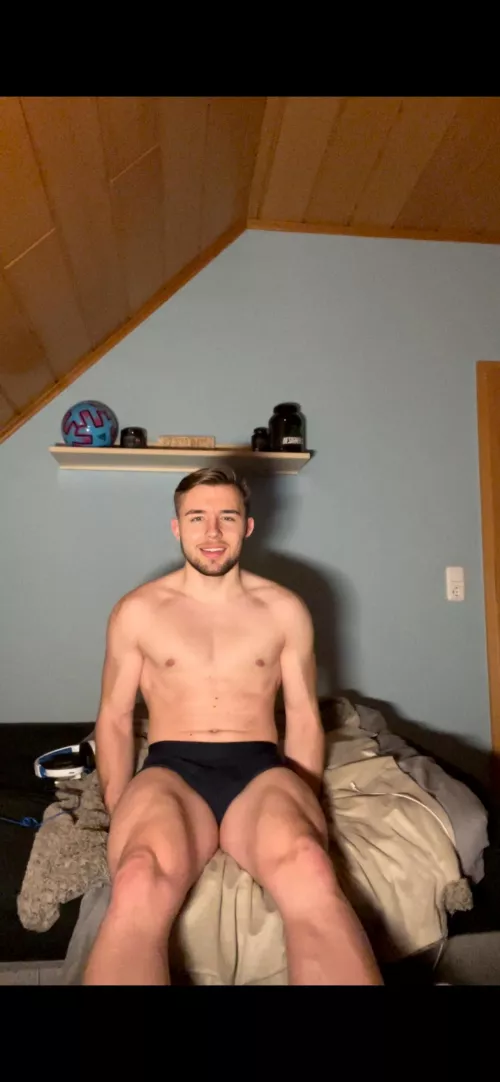 Me in boxershorts by blondboyjan