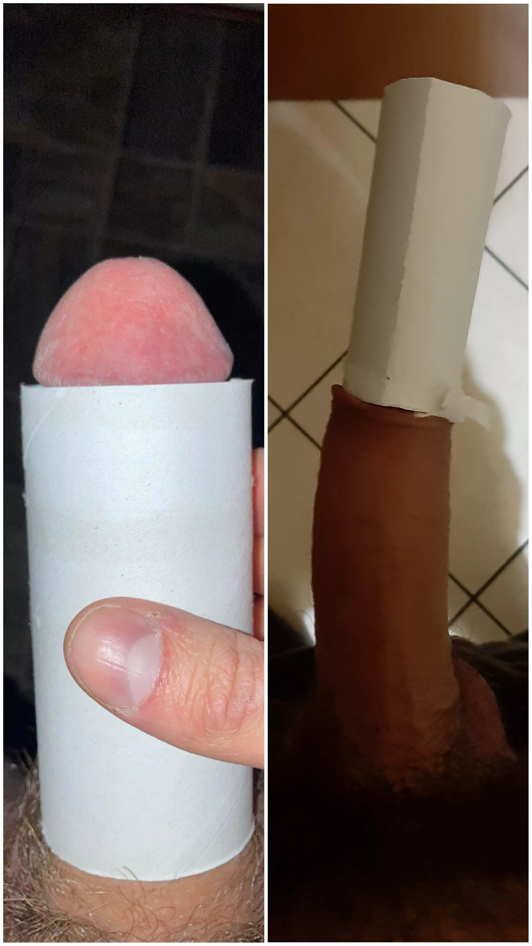 Me (right) vs Daniii 90 (left): spare in the toilet vs can't fit. Who wins? posted by ardenop