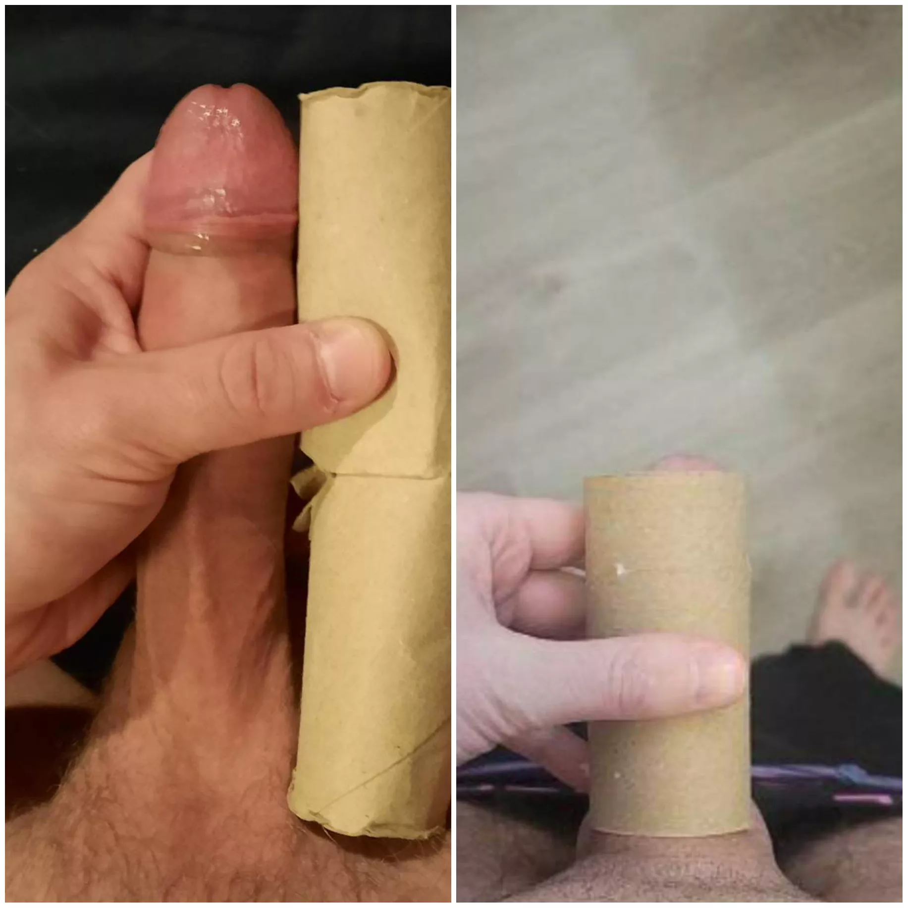 Me vs. @jbear54321 compared 😁 He says it's pretty much hard on that pic! Damn that's hilarious, just look at this comparison posted by Low-Fox-3366