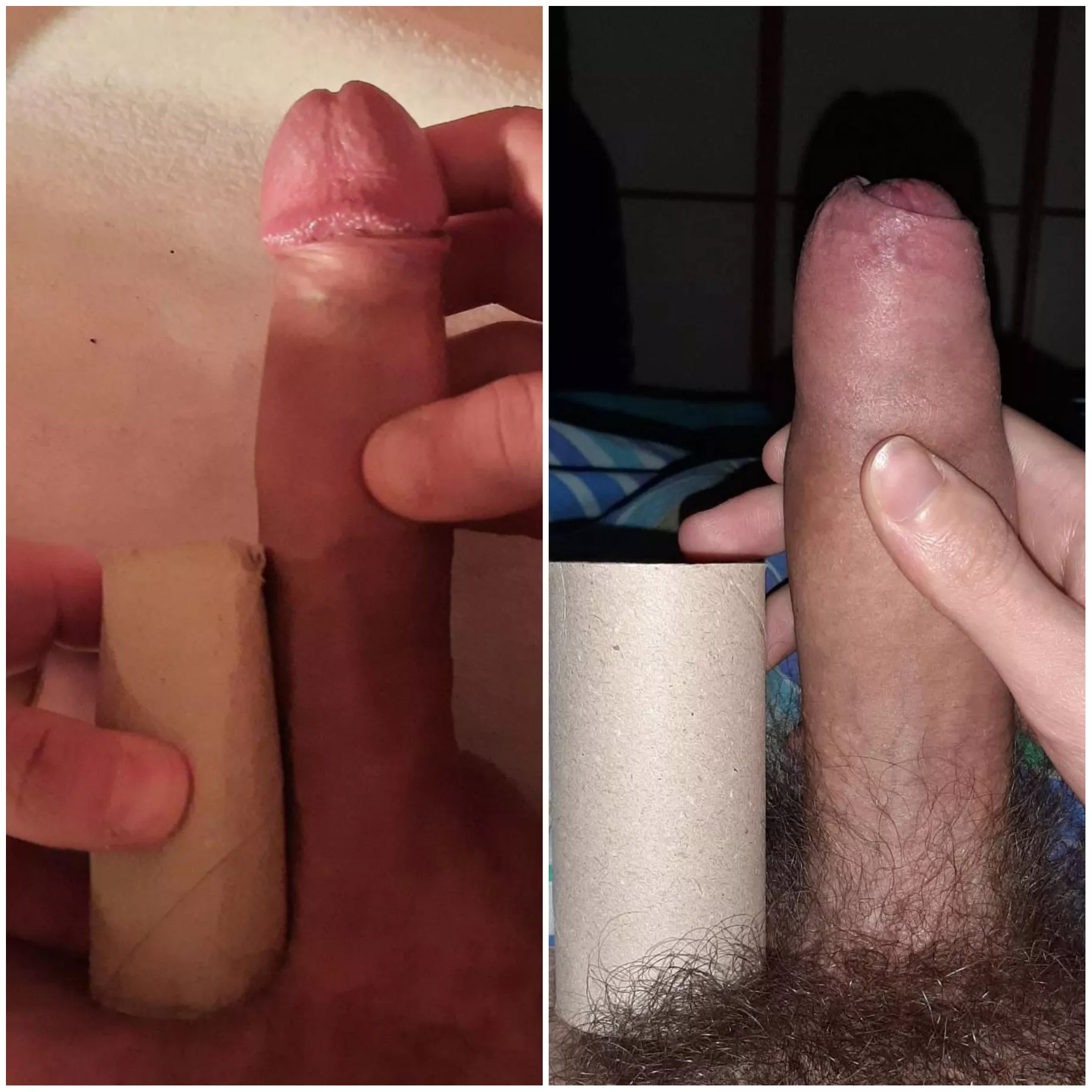 Me vs. u/Giangiuca07 compared 😁 Mine is about an inch longer than his huge cock, which is a bit thicker than mine posted by Low-Fox-3366