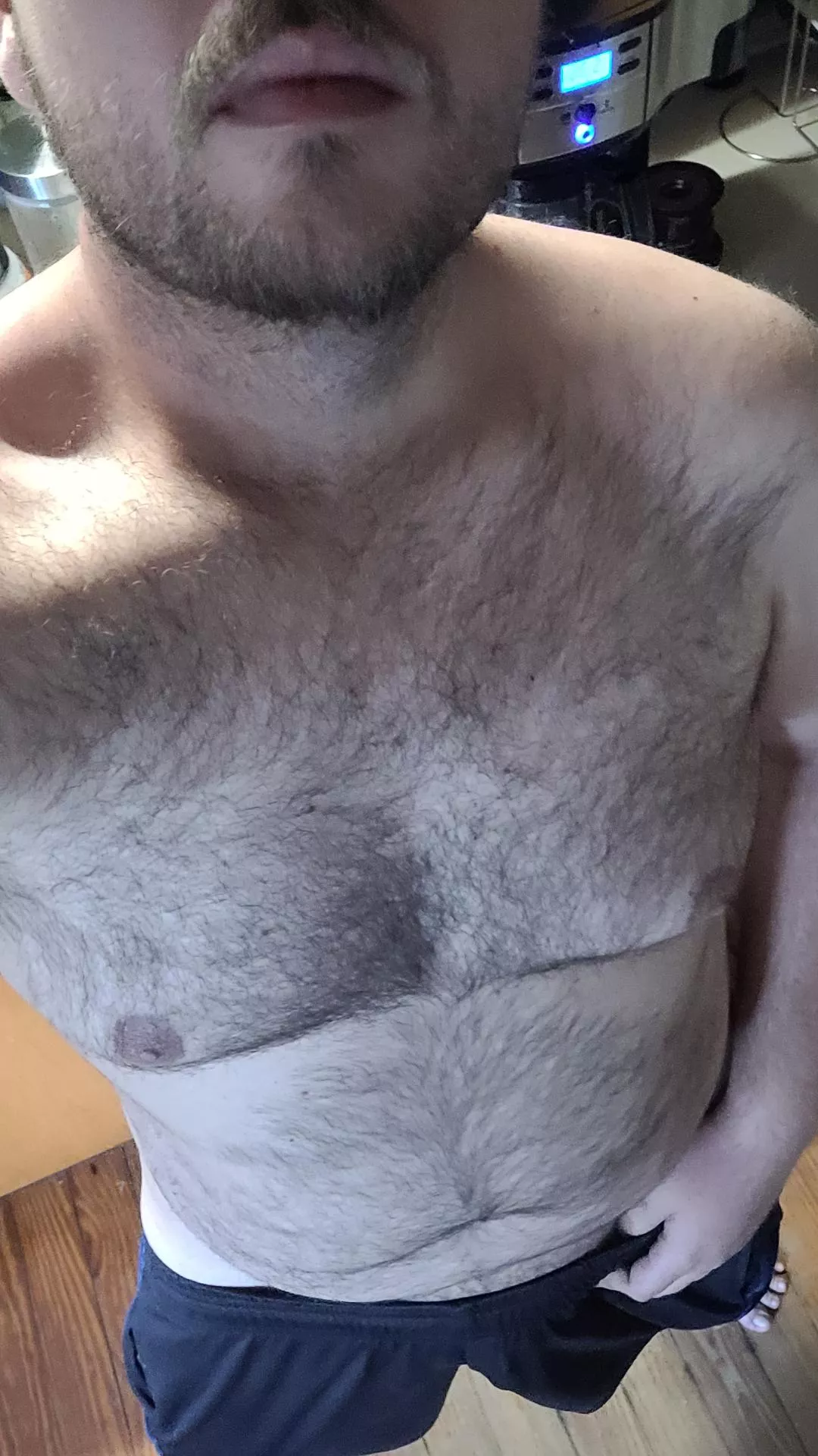 Meet me in the kitchen for a snack posted by Exhibear69