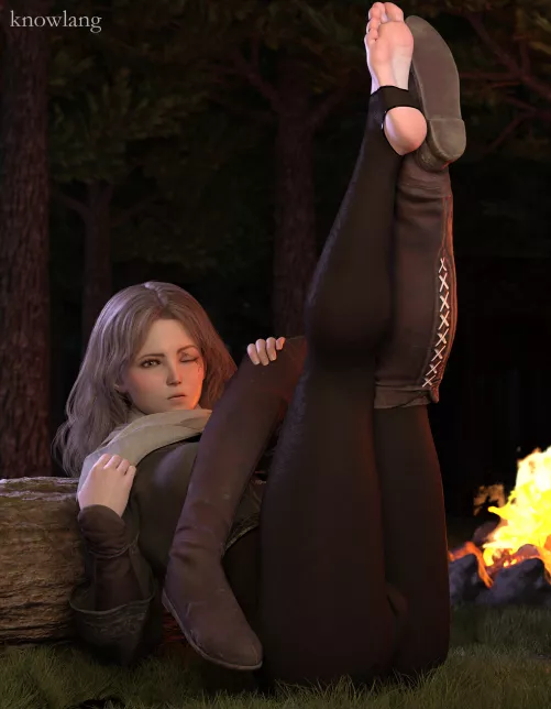 Melina - Campfire feet up (knowlang) [Elden Ring] by knowlang