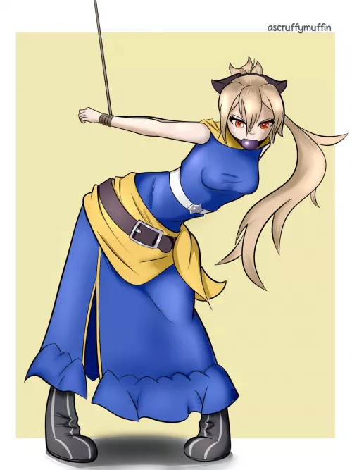 Menou gets strappado'd by thatsmolmuffin