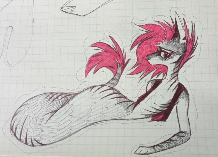 mermaid boy laying down - art by me by animablu