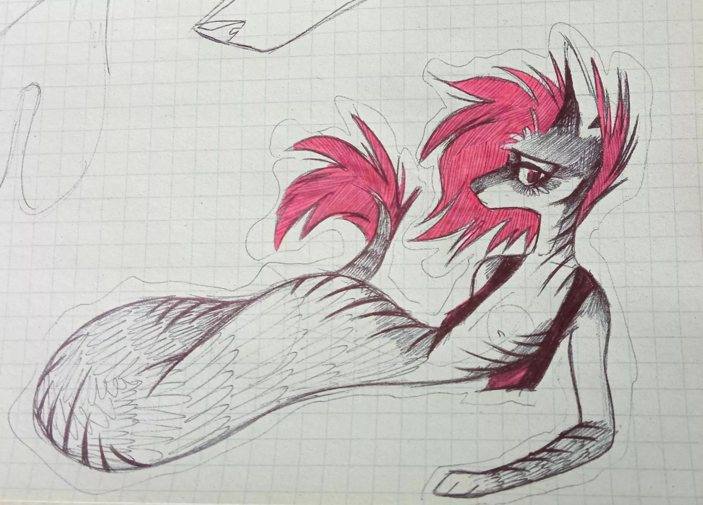 mermaid boy laying down - art by me posted by animablu