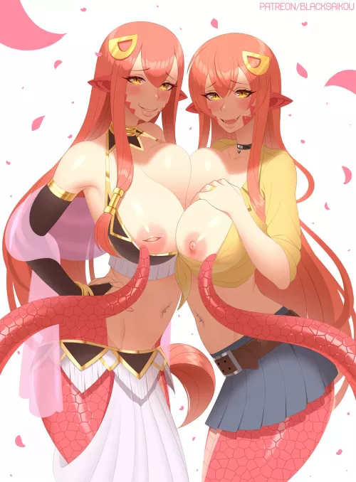Miia & Her Mother (BlackSaikou) [Monster Musume] by NoLewdsNoLife