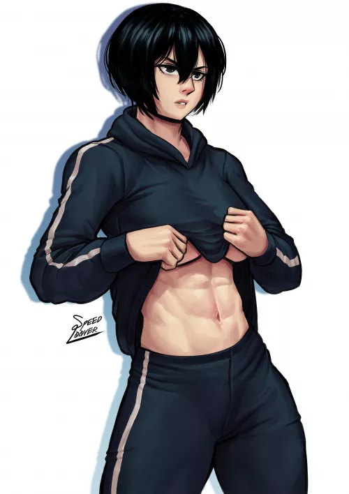 Mikasa used hardenig on her abs (@SpeedL00ver) by SpeedL00ver
