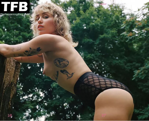 Miley Cyrus bent over by AllWithinMyHandz