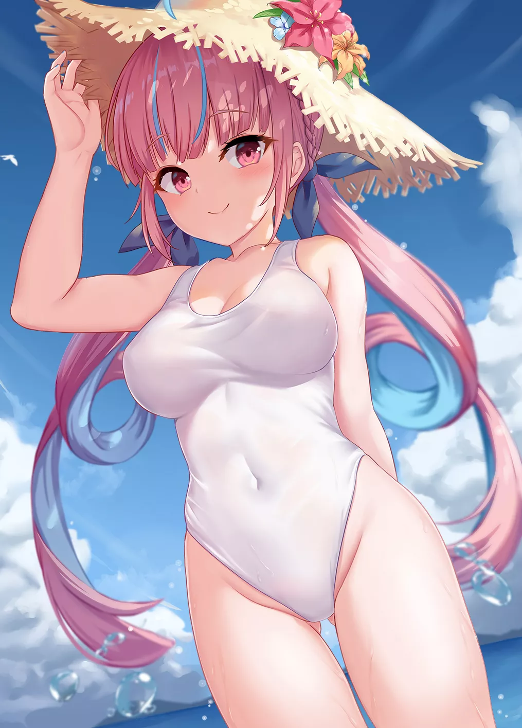 Minato Aqua Sheer Swimsuit On A Sunny Day (Shimokirin) [Hololive] posted by sequence_string