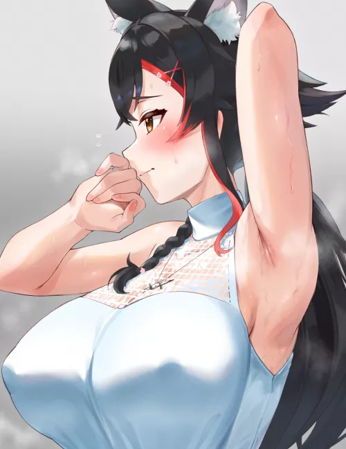 Mio delicious sweaty armpit by konosubaa002
