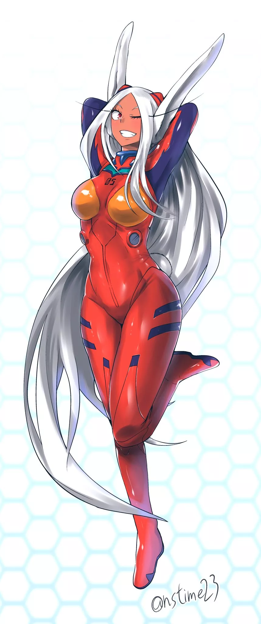 Mirko Plugsuit Stretch (Nstime23) [My Hero Academia] posted by sequence_string