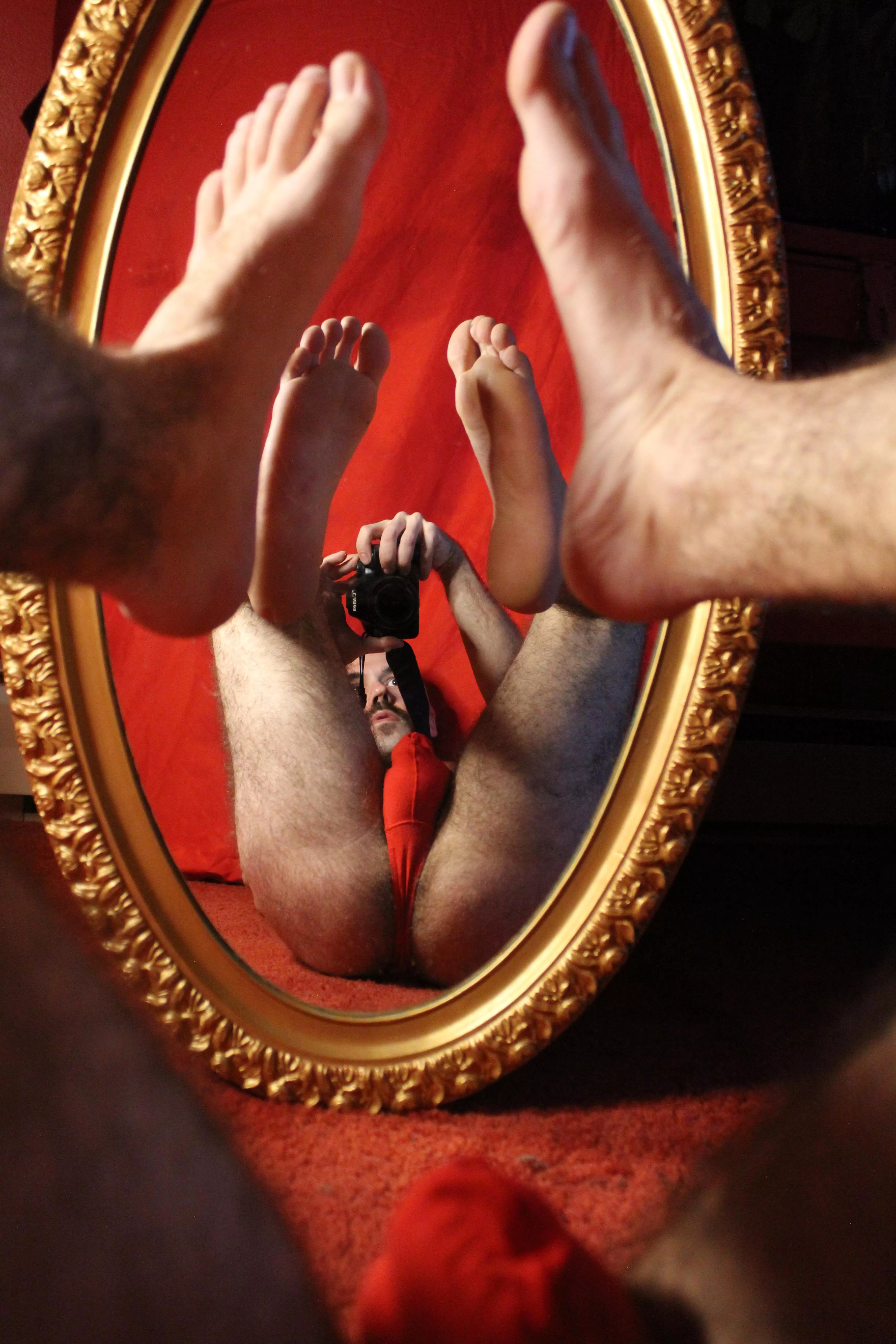 Mirror, mirror, on the wall, who’s going to eat this hairy mass ass? posted by BJBLUNTZ