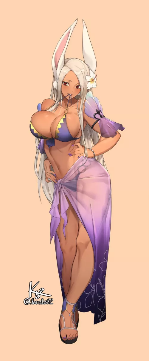 Miruko's life crushing thighs in Camilla's bikini by Terran117