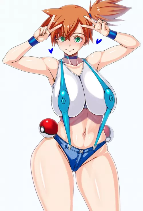 Misty Small Shirt, Short Shorts, And Tight Suspenders (Kinokoallstars ) [Pokemon] by sequence_string