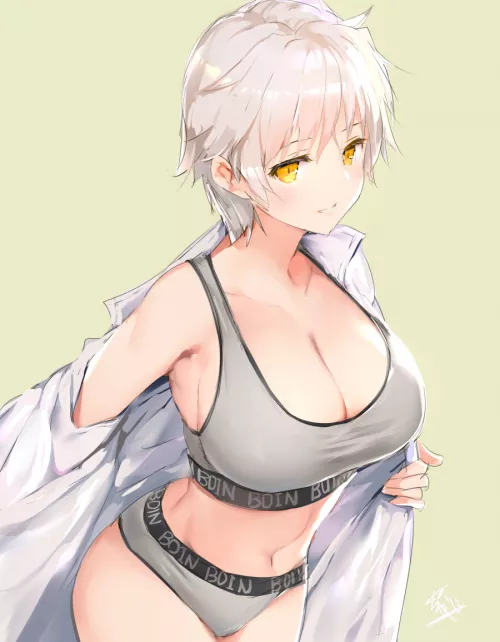 Miyabi in a sports bra and shorts (Yaegashi Nan) [Senran Kagura] by VietCock