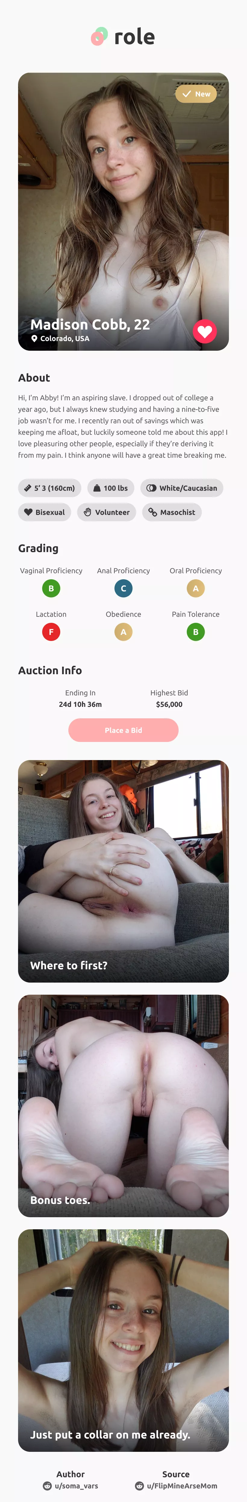 Modern Slave Auctioning Platform posted by soma_vars