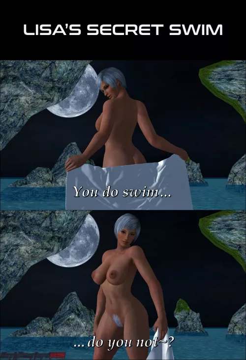 Mommy Lisa swims pretty good~♥ by AlKo96