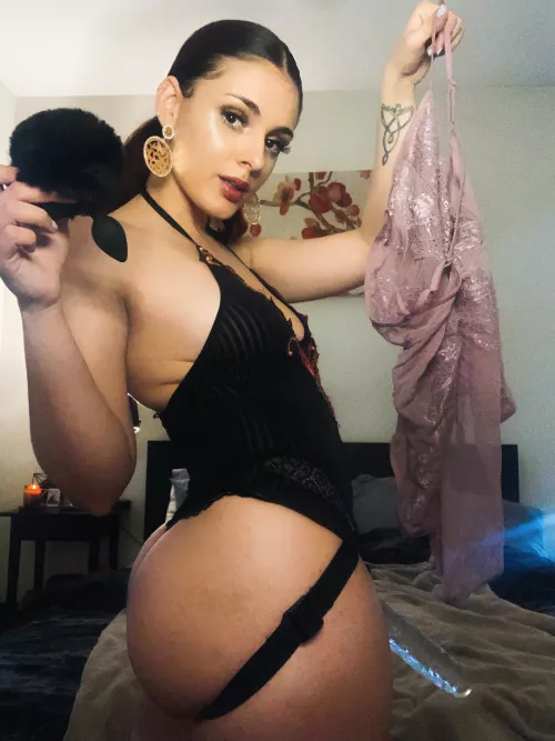 Mommy thinks you’d look so cute wearing this outfit she got you while your on your knees, throat pussy full of her cock 😇 by Goddess_Faye21