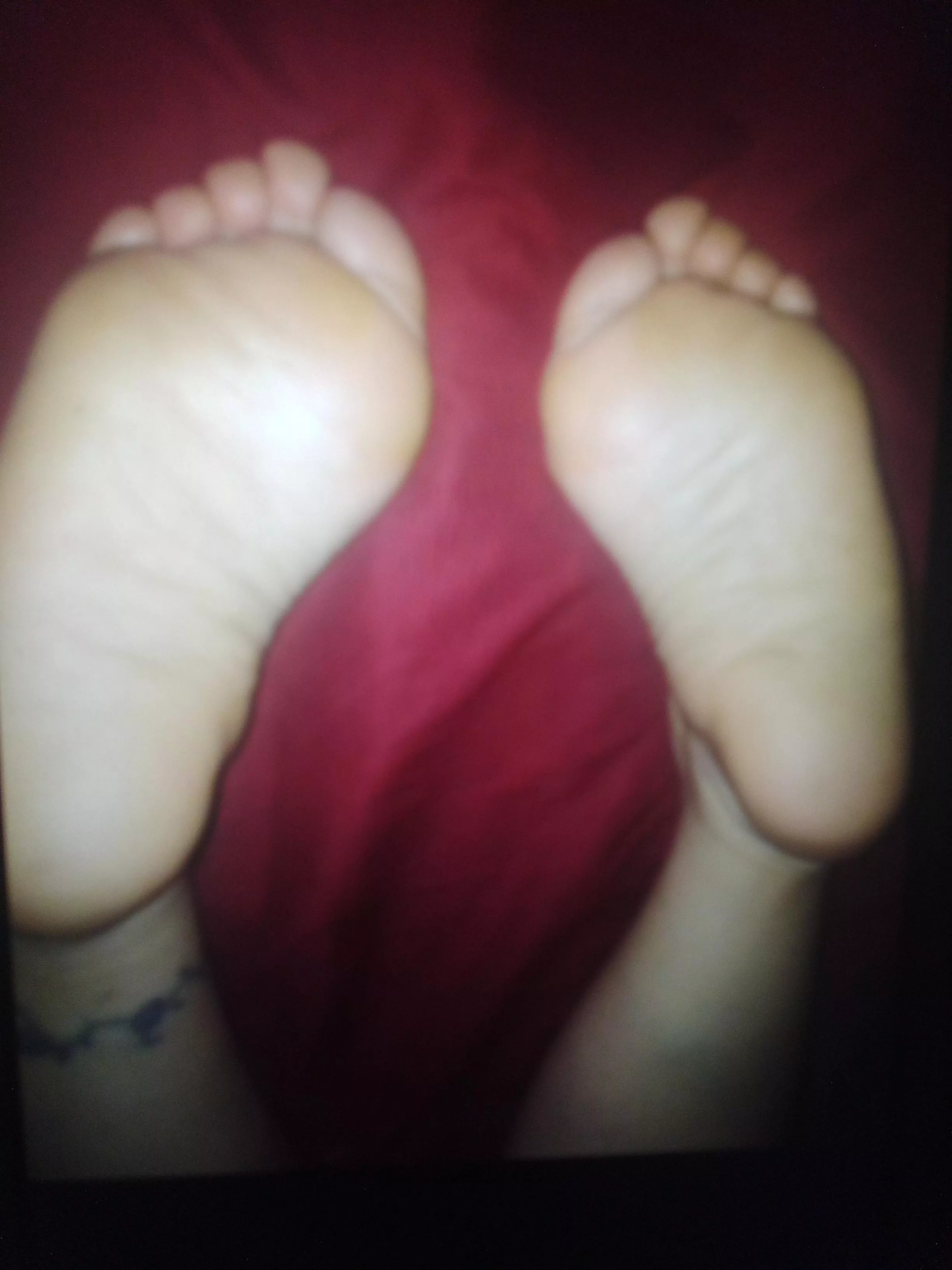 Mom's Candid Sleeping Feet;; posted by YogurtclosetOk4543