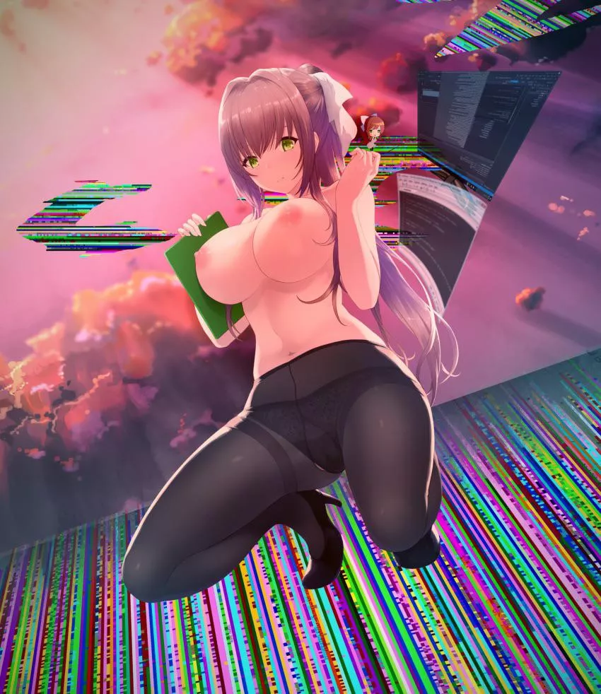 Monika showing off her assets 💚 (_proxy_) posted by Impossible_Menu2073