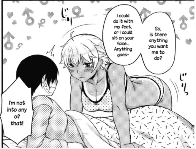 Mono “I could do it with my feet, or I could sit on you face…anything goes. So, is there anything you want me to do?” “I’m not into any of that!” by Streetkillz