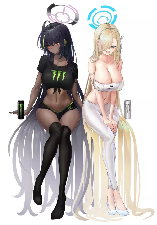 Monster girls Karin and Asuna by iowess