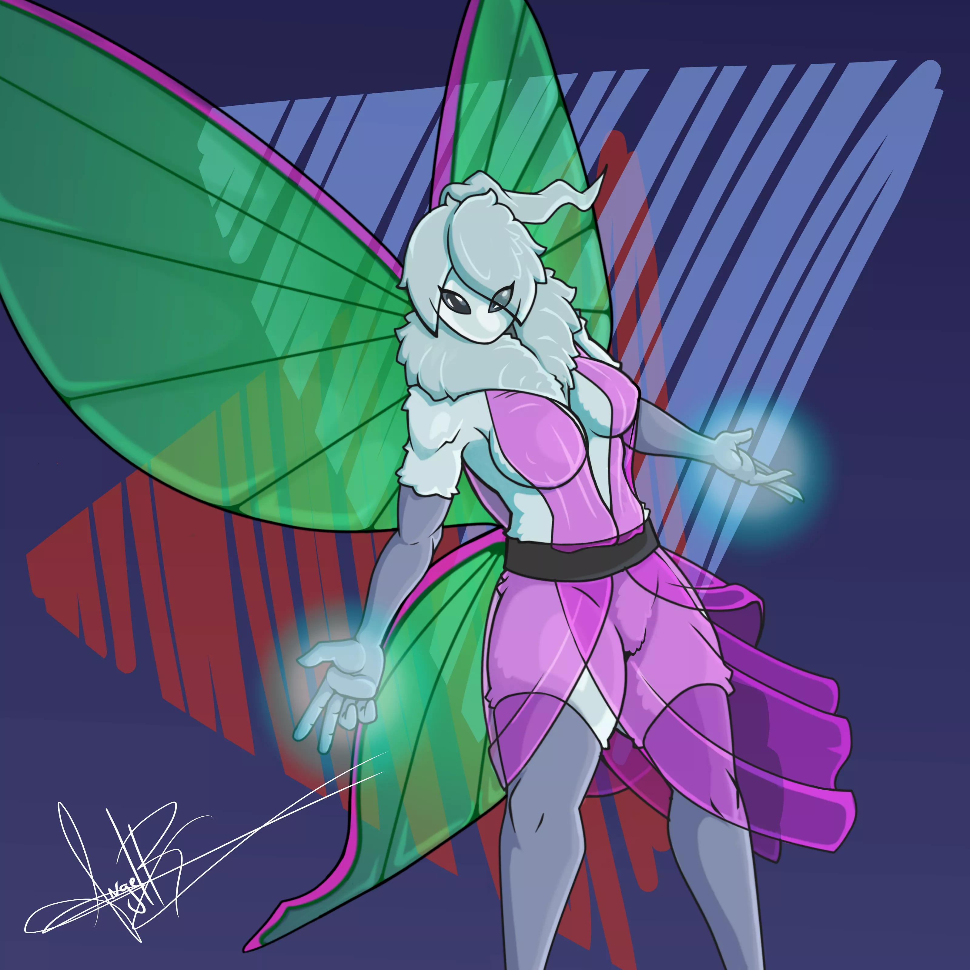 Moon Moth girl (By me) posted by AngelRodrigues