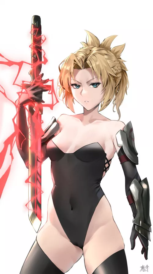 Mordred Dark Sword Leotard (Keisuke Desu~ ) [Fate] by sequence_string