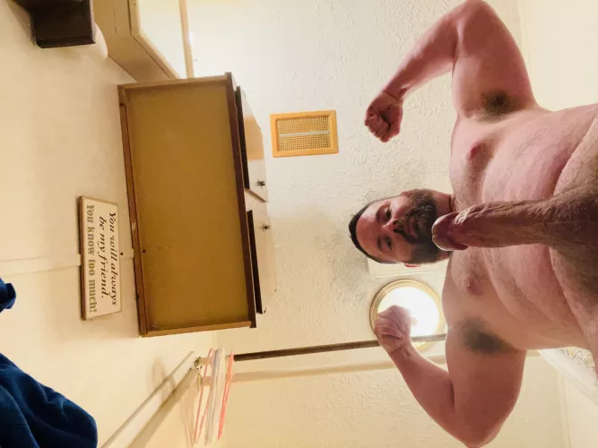 More impressive my arms or dick ?? by Johnstubb23