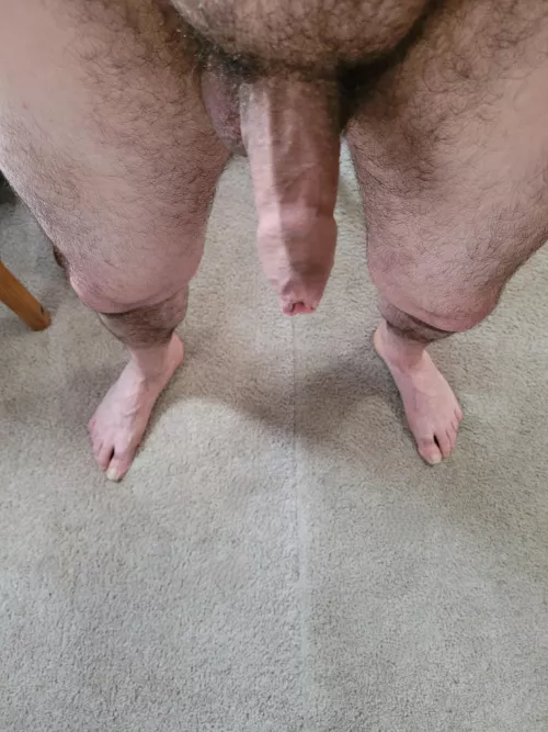 morning semi, nice and leaky hehe by BearlyHairy