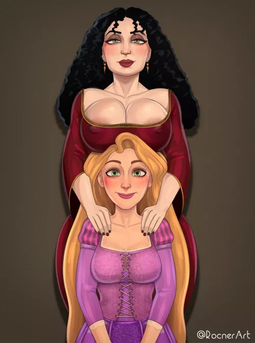 Mother Gothel & Rapunzel (RocnerArt) by ObserveAndHerve