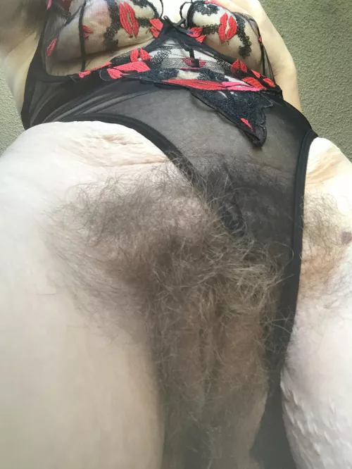 Move my lingerie to the side and have your way with my hairy pussy (: by SpitInMyMouth420_