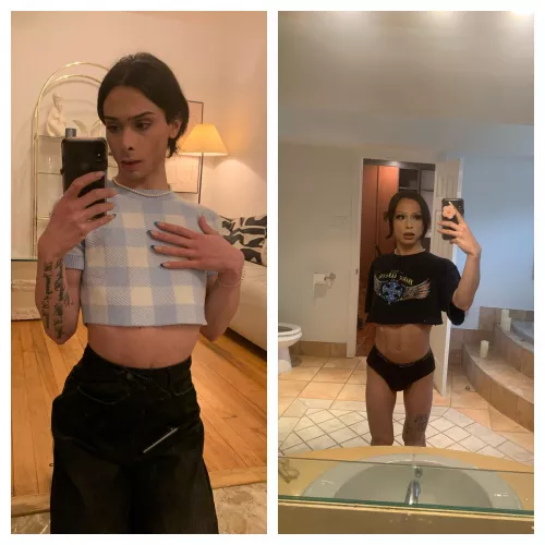 Mtf 3 months progress💖 1ml of lipfillers, thinner brows and a new everyday makeup look💖🥰 can't wait to have more lipfillers, botox and boobs💋🌸 by alexa-the-butterfly