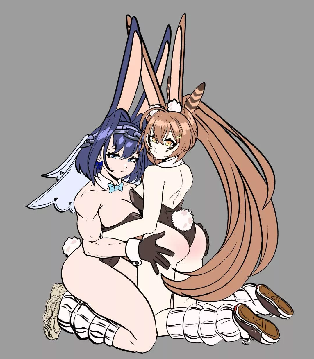 Mumei and Kronii Bun Buns posted by Nodden1171
