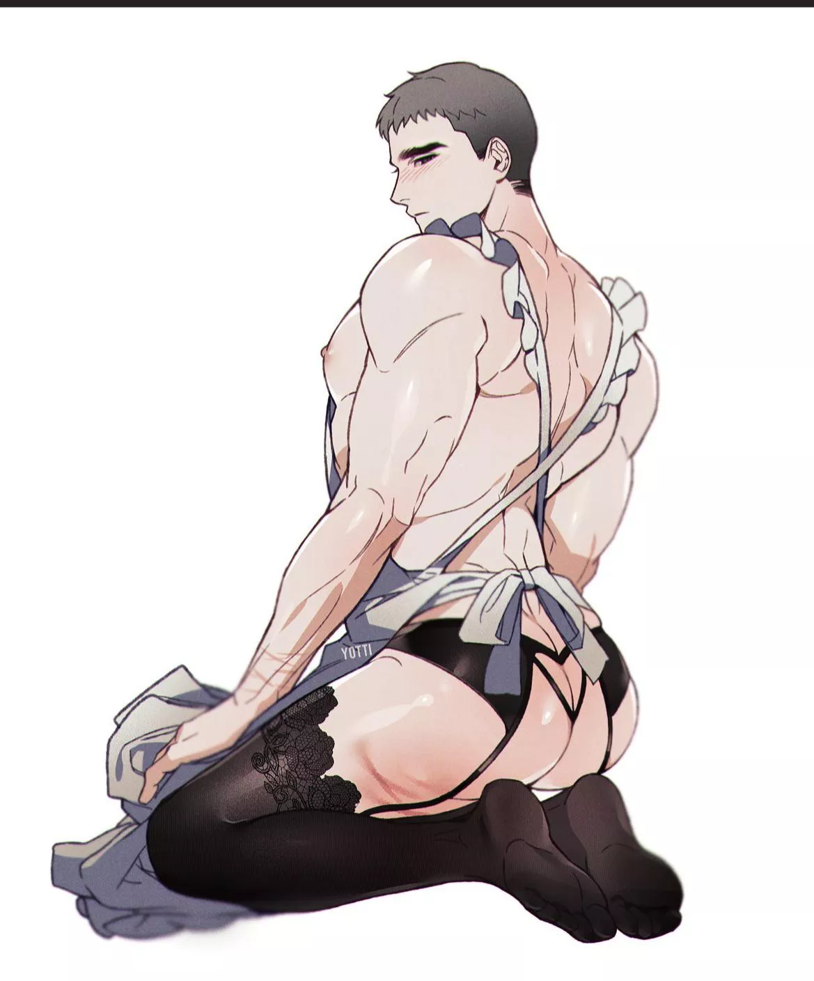 “Muscle Maid” @YOTTI posted by BreathlessStud