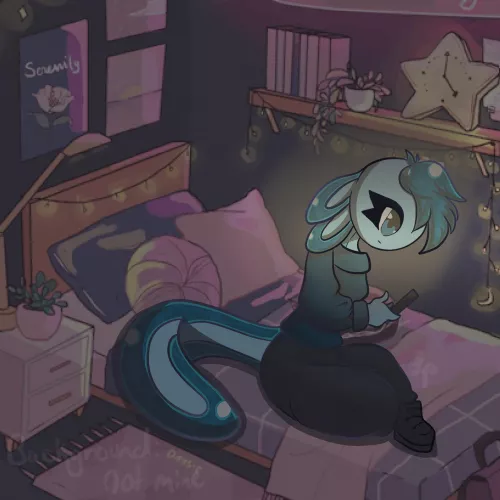 My axolotl sona Aqua 🤍 by Liddz06