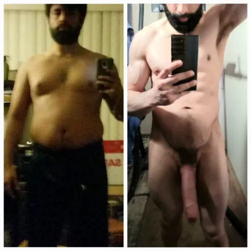 my before and after. I gained weight in different areas by bigdickmarine64
