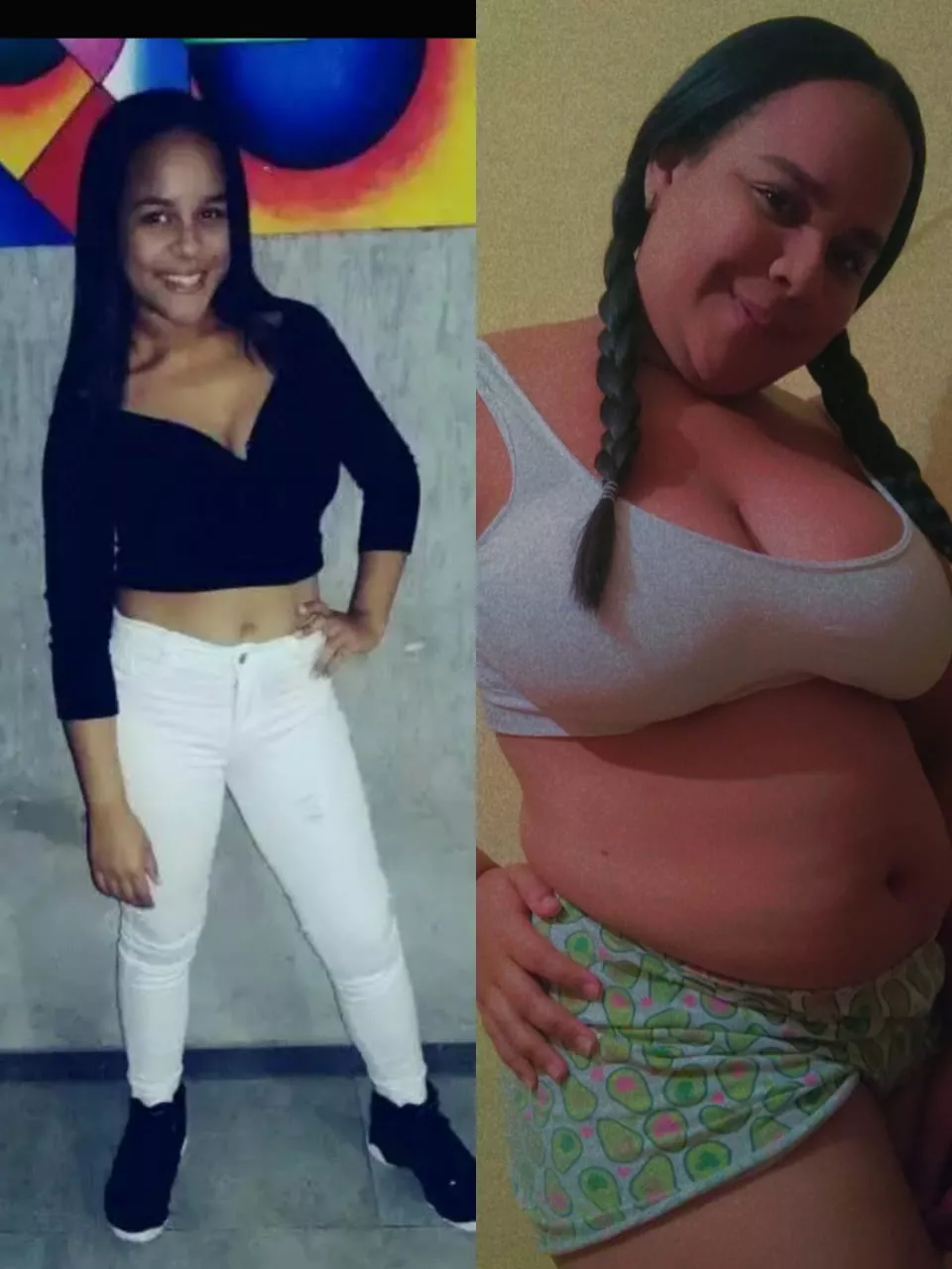 my before and after is amazing i love my body the way it is now thanks to all the feeders 🙏🏼🤩😍 posted by reddijennibroms