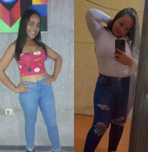 my before and after is amazing i love my body the way it is now thanks to all the feeders 🙏🏼🤩😍 by reddijennibroms