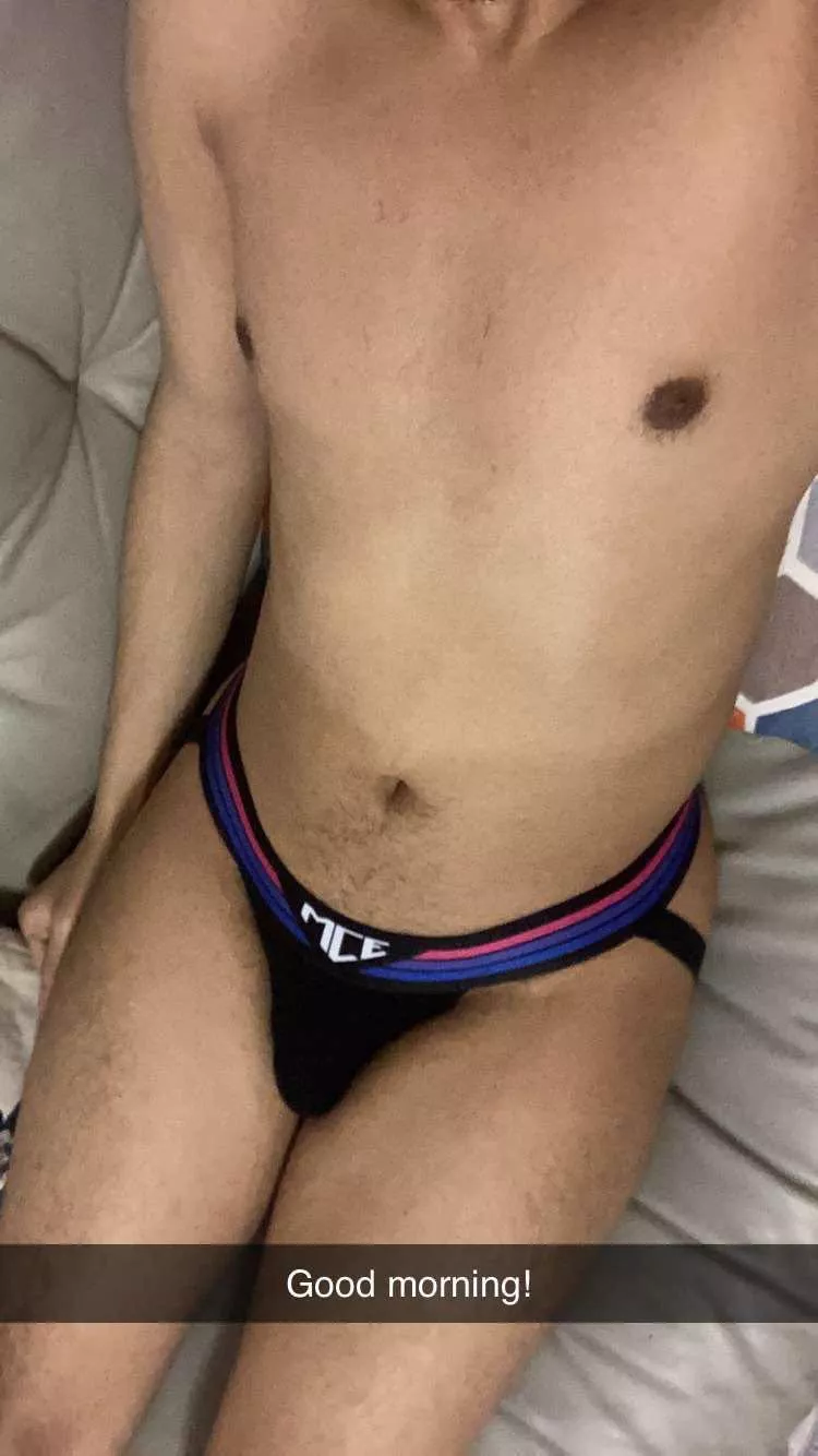 My body looked good with my jock on in this pic yesterday morning! posted by BiTwink7769