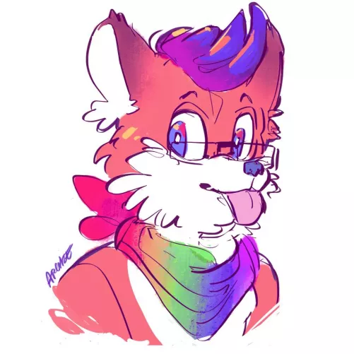 My brother made this little sketch of me while on a flight. They hadn't drawn any sort of furry artwork before and wanted to challenge themselves. I'd say they did a pretty good job :D by Celtic_Vulpine