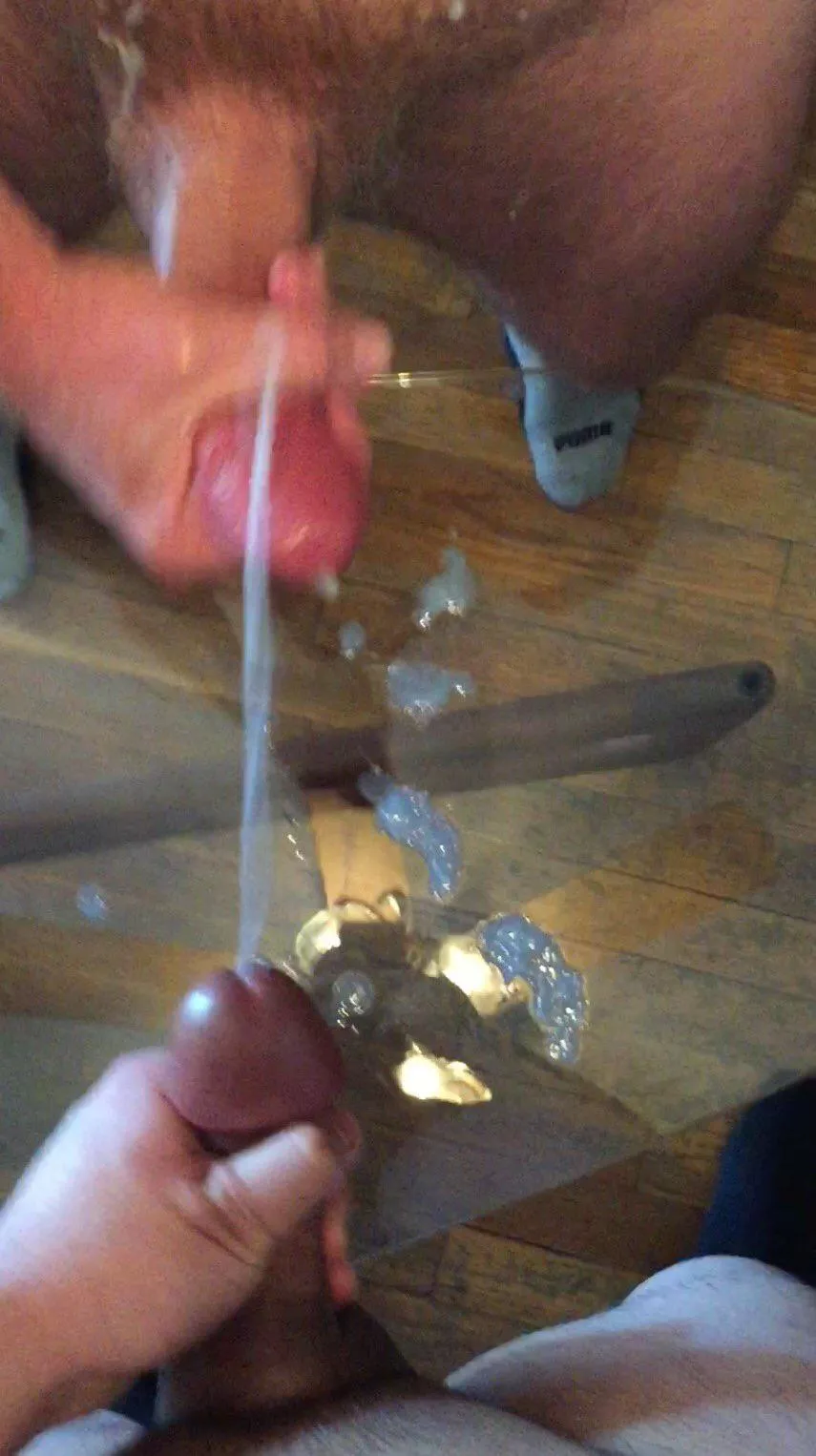 My buddy came all over his coffee table and was watching me cum when his thick cock got caught in the crossfire. I shoot SO HARD most of the time…maybe I should have warned him… #friendlyfirecumshot #cumshooter Wanna see the vid??? posted by hotaznman11