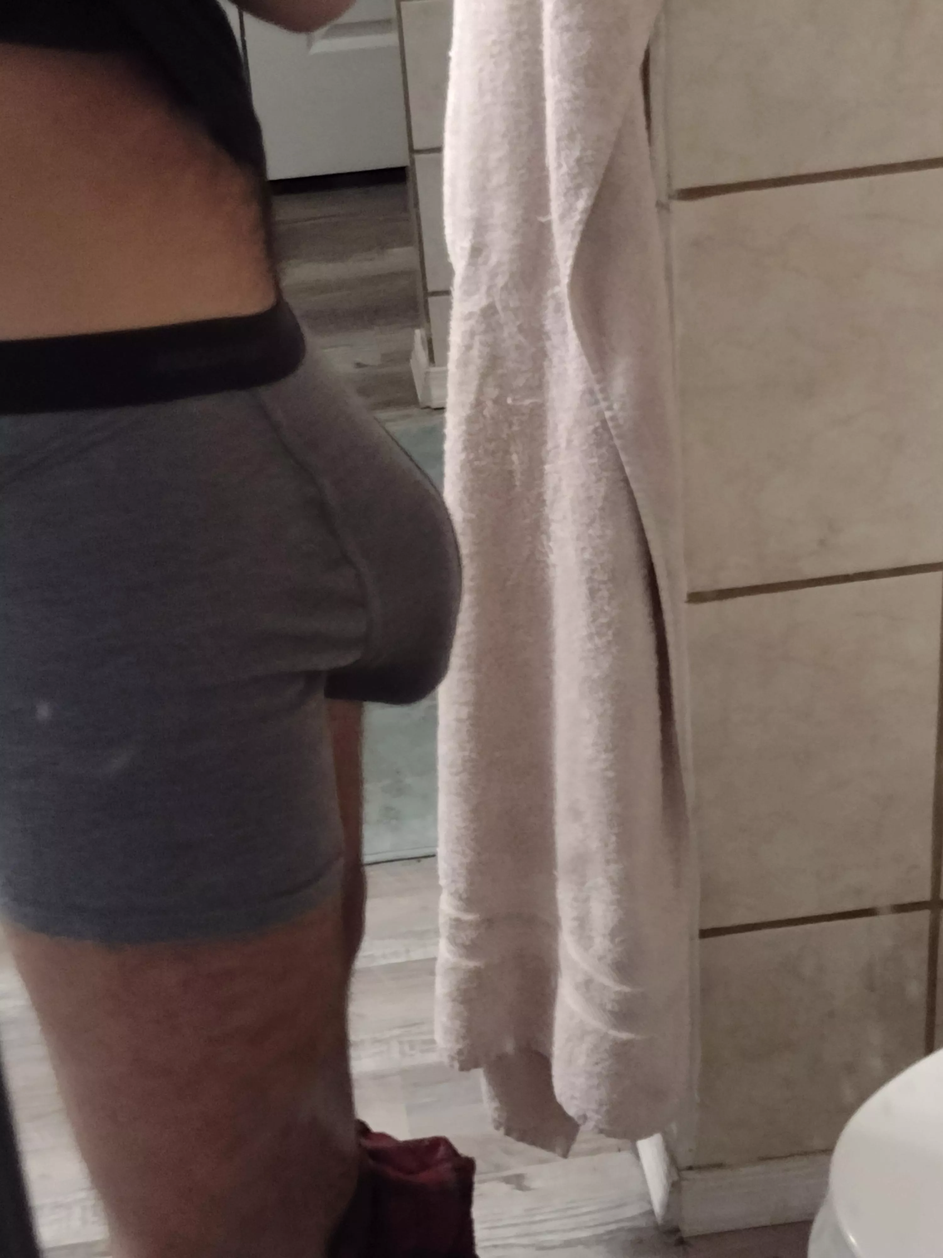 my bulge in grey posted by Insanity4Vanity