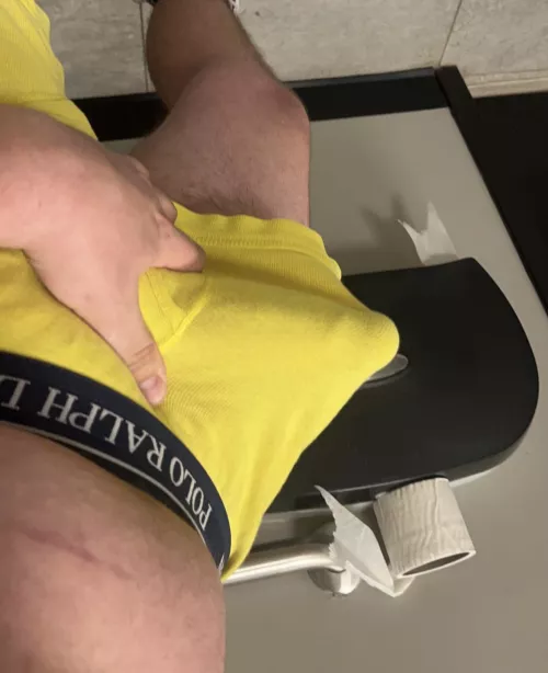 My bulge is always bigger at work by newportashes